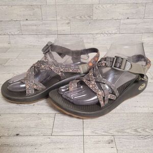Women’s Chaco ZX/2 Grey Orange Athletic Hiking Trail Sandals Size 8